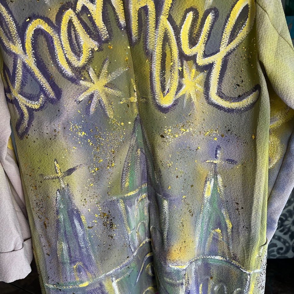 Custom Handpainted Mardi Gras/NOLA blazer by Artist Shannon Marie - Picture 8 of 10